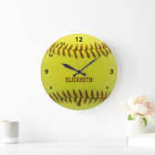 Softball-kundenspezifische Ball-Wanduhr Große Wanduhr (Zuhause)