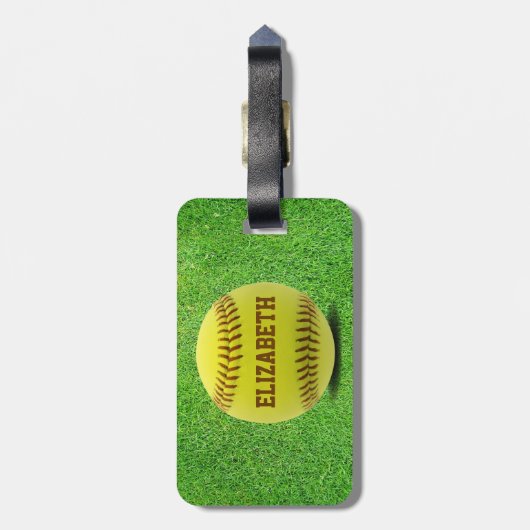 Softball-kundenspezifischer Ball-Gepäckanhänger Gepäckanhänger (Rückseite vertikal)