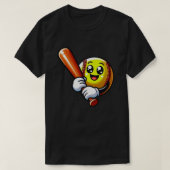 Softball lächelt: Streit um Spaß! T-Shirt (Design vorne)