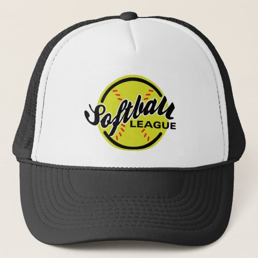 Softball League Hat Truckerkappe (Vorderseite)