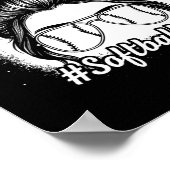 Softball-Leben Unordentlicher Dutt Schlägerhandsch Poster (Ecke)