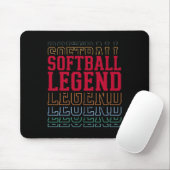 Softball-Legende Lustiger mehrschichtiger Text Tea Mousepad (Mit Mouse)