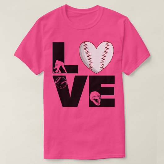 Softball LIEBE Funny 12 T-Shirt (Design vorne)