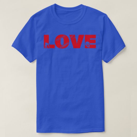 Softball LIEBE Funny 13 T-Shirt (Design vorne)