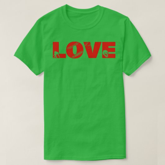 Softball LIEBE Funny 1 T-Shirt (Design vorne)