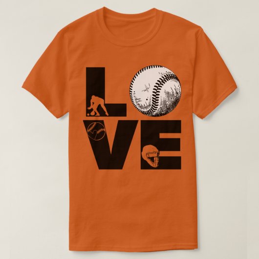 Softball LIEBE Funny 7 T-Shirt (Design vorne)