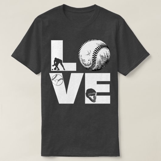 Softball LIEBE Funny 9 T-Shirt (Design vorne)