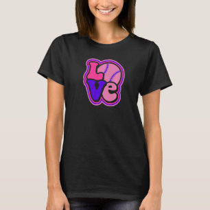 Softball-Liebe für Teen Girls & Women Lila & Pink T-Shirt