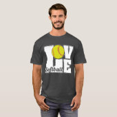 SOFTBALL LIEBE Geschenk T-Shirt (Vorne ganz)