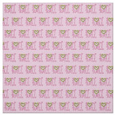 Softball-Liebe-Girly Rosa mit Herzen Stoff (Muster)