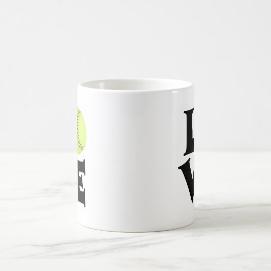 Softball-Liebe Kaffeetasse (Mittel)