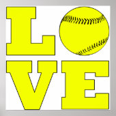 Softball Liebe Poster (Vorne)