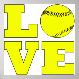 Softball Liebe Poster