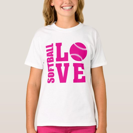 Softball-Liebe, Softball T-Shirt (Vorderseite)