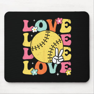 Softball Liebe Süße Softball-Shirts für Frauen Mam Mousepad