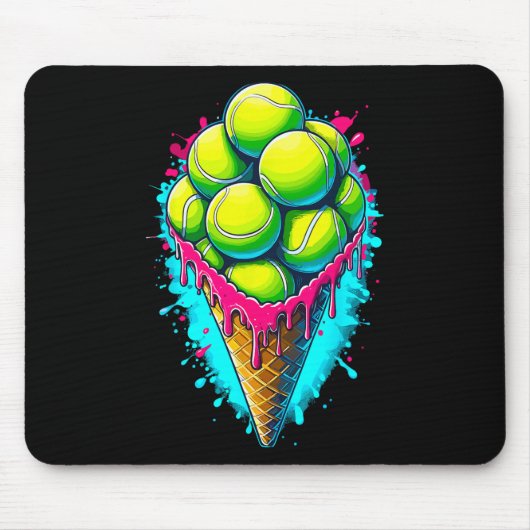 Softball Liebhaber Eis tropft Softball Mousepad (Vorne)