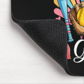 Softball-Liebhaberin Mädchen Farbige Bowling-Ausrü Mousepad (Ecke)