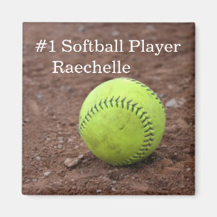 Softball liegt auf dem Boden Magnet