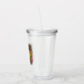 Softball Life Gefärbte Krawatte Leopard Print Yell Acryltrinkbecher (Links)