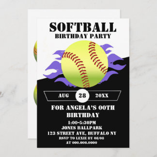 Softball Lila Fire Geburtstagsparty