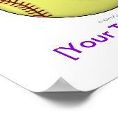 Softball Lila Poster (Ecke)