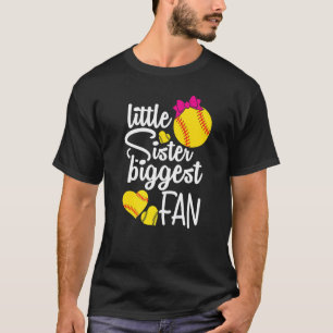 Softball Little Sister Größte Fan Teen Girls Soft T-Shirt
