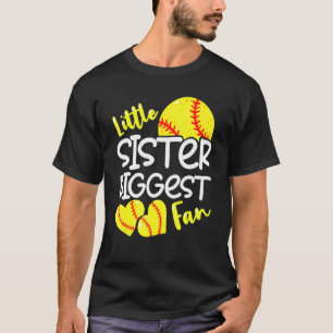 Softball Little Sister Größte Fan Teen Girls T-Shirt