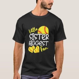 Softball Little Sister Größte Fan Teen Girls T-Shirt