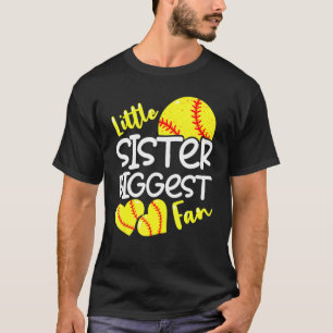 Softball Little Sister Größte Fan Teen Girls T-Shirt