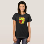 Softball Love for Teen Girls & Women Red & Yellow  T-Shirt (Vorne ganz)