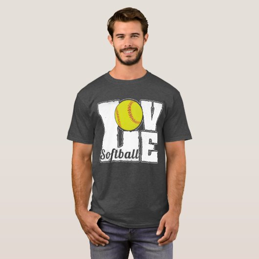 SOFTBALL LOVE gift T-Shirt (Vorne ganz)