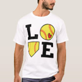 Softball Love T-Shirt (Vorderseite)