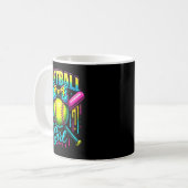 Softball-Mädchen-Drip Lustiger Softball-Spieler Kaffeetasse (Vorderseite Links)