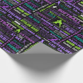 Softball-Mädchen-Schwarzes 1 Geschenkpapier (Ecke)