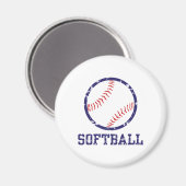 Softball Magnet (Vorderseite/Rückseite)