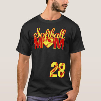 Softball Mama 28 Softball Jersey Favorit Player Bi T-Shirt