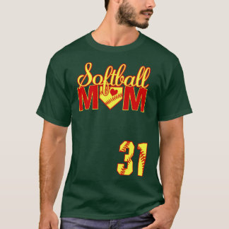 Softball Mama 31 Softball Jersey Favorit Player Bi T-Shirt