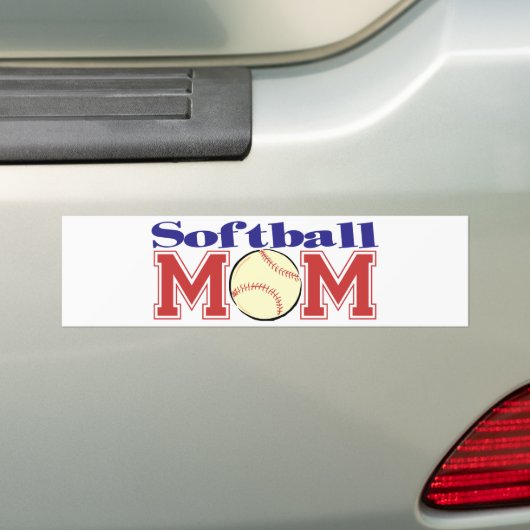 Softball-Mama Autoaufkleber (Auf Auto)