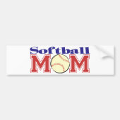 Softball-Mama Autoaufkleber (Vorne)