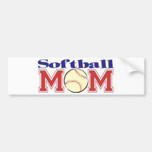 Softball-Mama Autoaufkleber