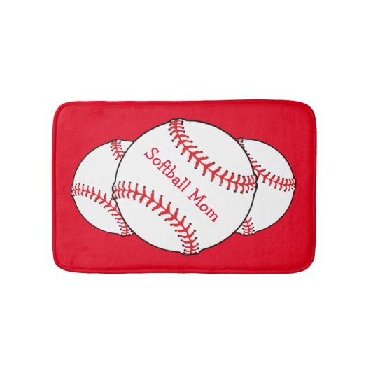 Softball Mama Bath Matts Badematte (Vorderseite)