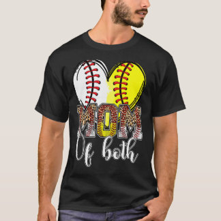 Softball-Mama beider Baseballfrauen T-Shirt