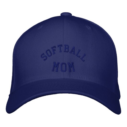 SOFTBALL-Mama bestickt Bestickte Baseballkappe (Vorderseite)
