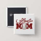 Softball MAMA Button (Vorne & Hinten)
