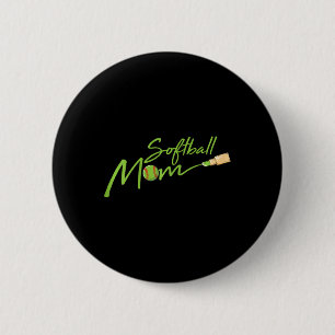 Softball-Mama Cooler Sportfan Spieler Stolz Mama M Button