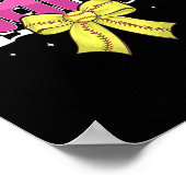 Softball-Mama-Coquette-Bogen-Softball-Karo-Mama Poster (Ecke)
