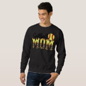 Softball Mama Der beste Muttertag Sweatshirt (Vorne ganz)