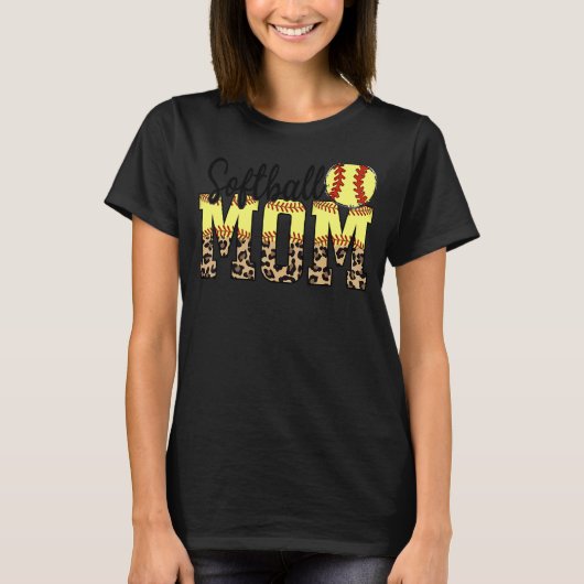 Softball Mama Der beste Muttertag T-Shirt (Vorderseite)