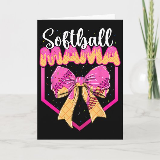 Softball-Mama-Drip-Eiscreme-Drip-Streusel-Mama-Bog Karte (Vorderseite)