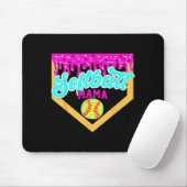 Softball Mama Drip Eiscreme Tröpfelnd Spieltag Wei Mousepad (Mit Mouse)